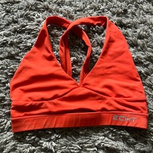 ECHT Cross Back Sports Bra Orange Small GUC